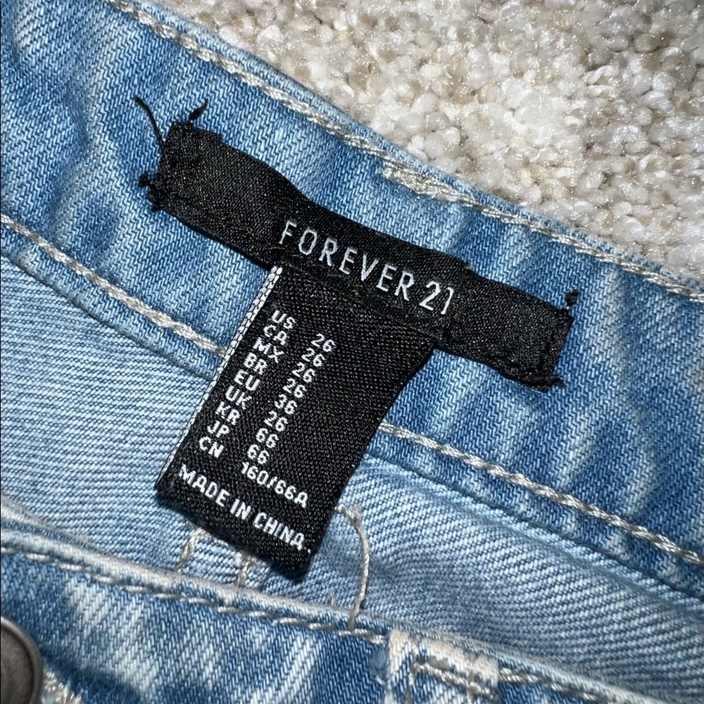 Washed Blue Jean Shorts - Picture 3 of 4